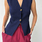 Gaby | Sleeveless Button Top
