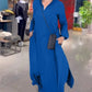 Vina - Casual solid colored dresses with V-neck and long sleeves