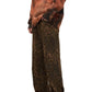 Amina - Stylish denim jeans with leopard print