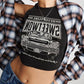 Trendy Women's Crop Top with Car Print and Round Neck – Maila