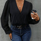 Ayeshi | V-Neck Casual Pleated Bodysuit Top - Chic & Comfortable
