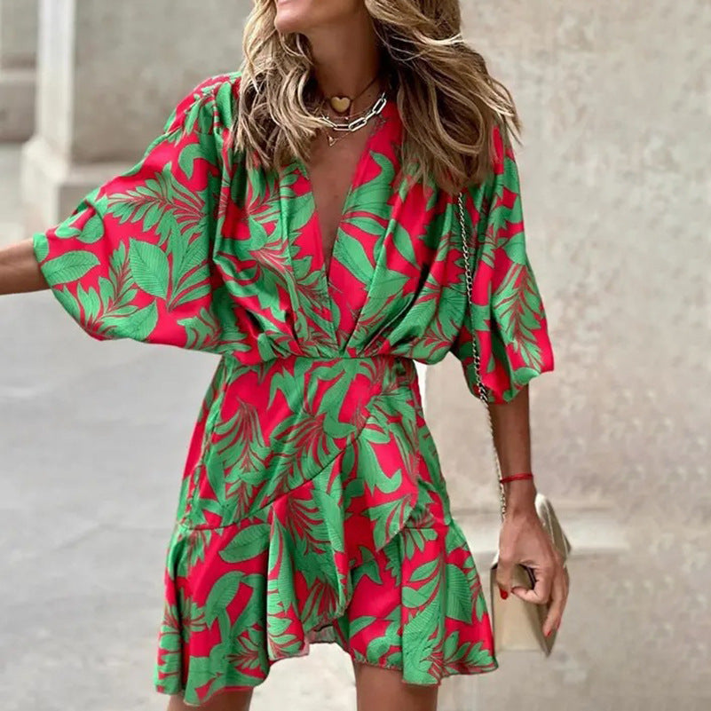 Dolly - Elegant dress with batwing sleeves
