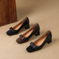 TATUM | BOW DETAIL BLOCK HEELS