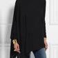 Nadini | Figure Graphic Batwing Sleeve Mock Neck Blouse - Unique & Chic