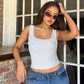 Stylish Women's Crop Top with Decorative Detail & Slim Fit – Liora