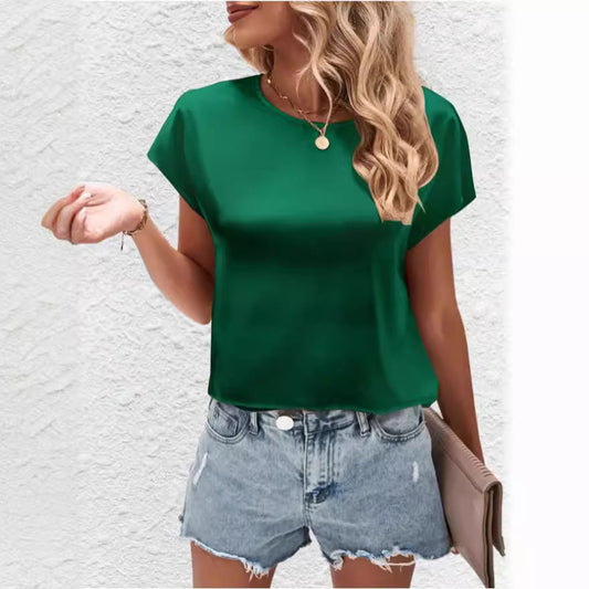 Stylish Women's Batwing Sleeve Top with Round Neck – Milena