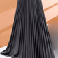 Satin Pleated High-Waist Skirt