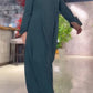 Vina - Casual solid colored dresses with V-neck and long sleeves