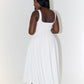Women's Sleeveless Midi Dress with Square Neckline for Summer