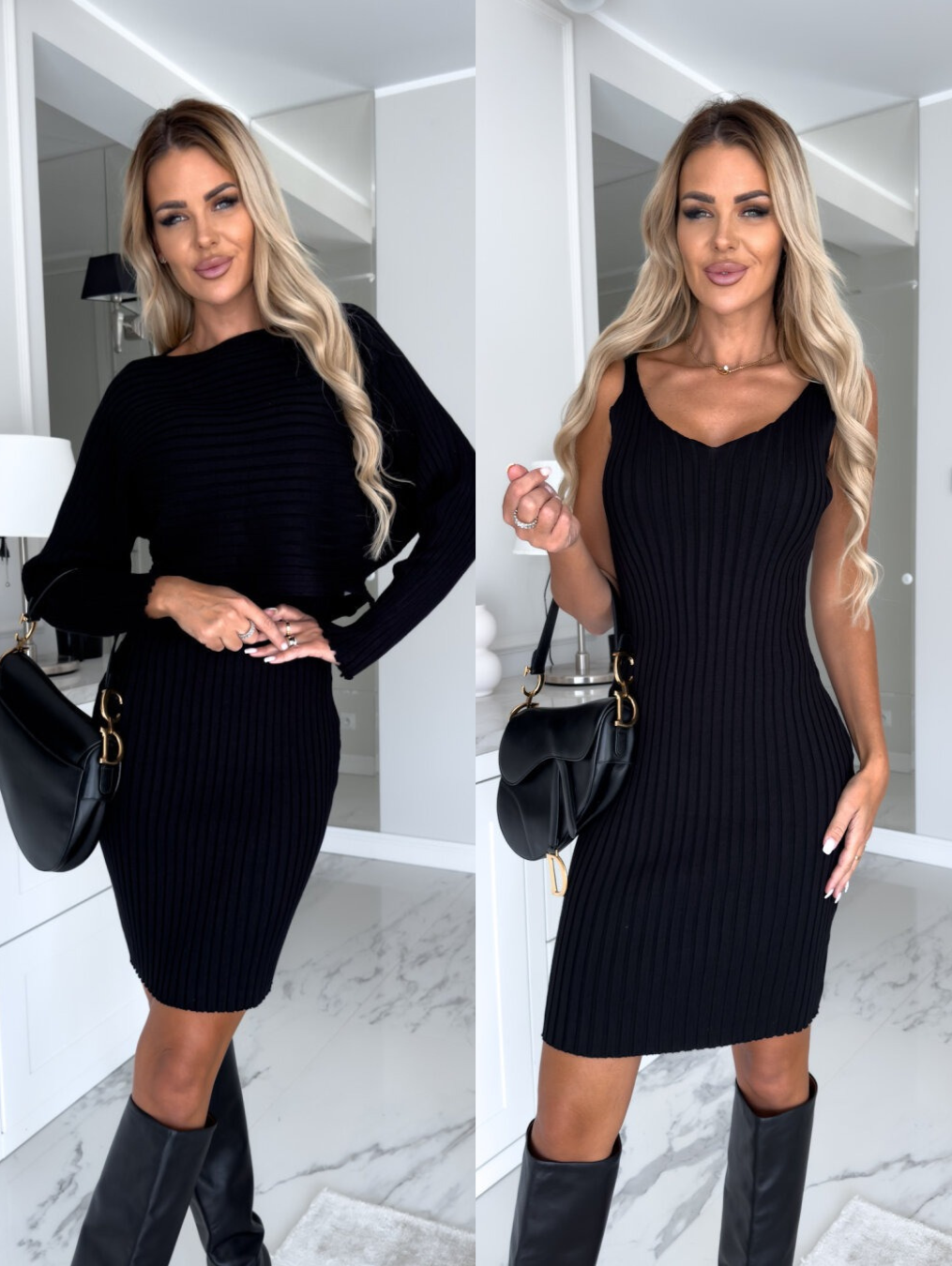 Clara - Sleeveless dress with matching sweater