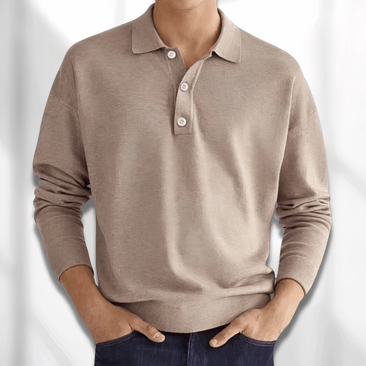 Long Sleeve Polo Shirt - Roach