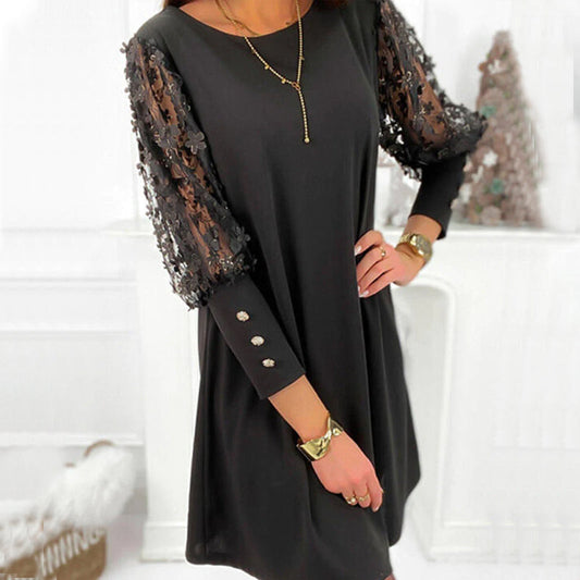 Della - Dress with puff sleeves