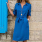 Button-up shirt dress – classic & waist-emphasizing