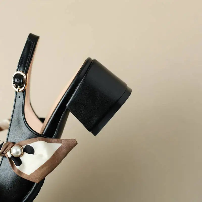 GIAVANNA | PEARL STRAP SLINGBACK HEELS