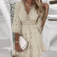 Bohemian dress with lace details