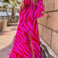 Eula -Elegant printed beach dress