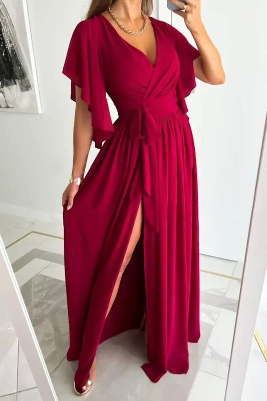 Fedelma - Elegant dress with V-neckline