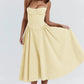Dahlia - Elegant pleated strapless dress