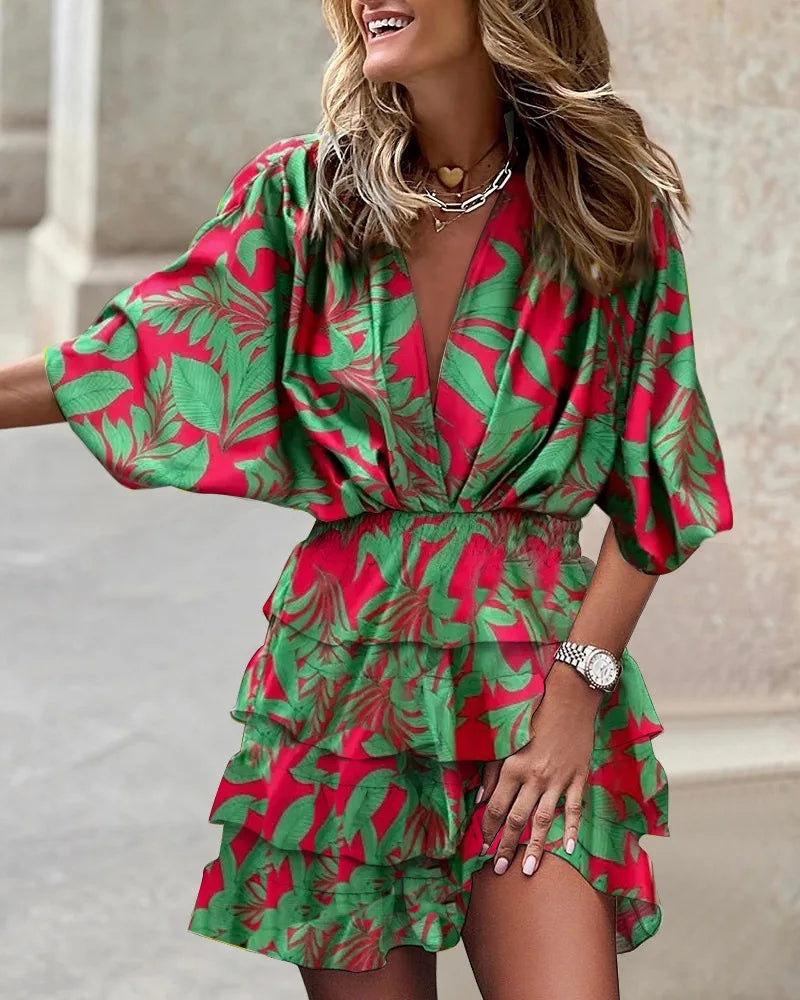 Caroline - Stylish mini dress with print