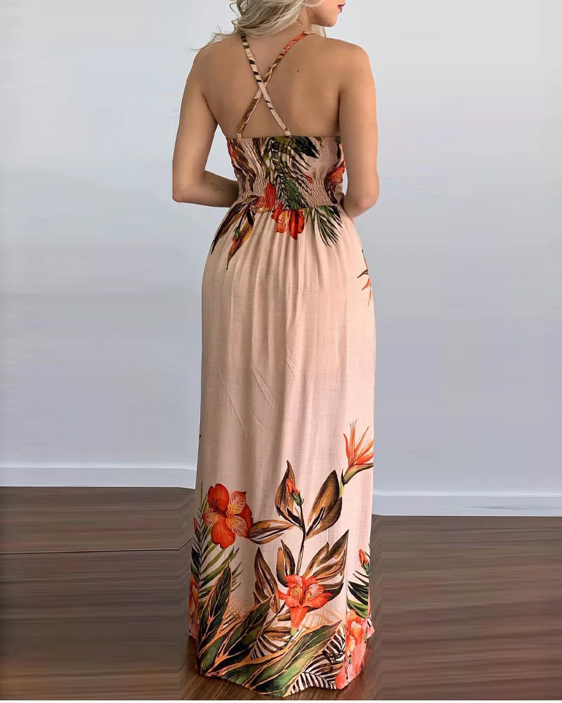 Cammie - Elegant dress with spaghetti straps
