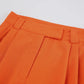 Evelien | Orange linen women's trousers