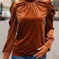 Matilde | Women's puff sleeve - turtleneck blouse