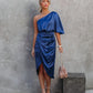 Olive - Elegant silk party dress