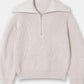 Madeleine - Wide Turtleneck Women's Sweater with Striped Lapel