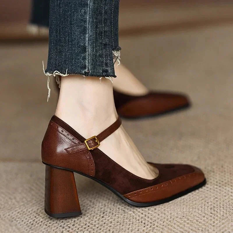 WRENLEY | TWO-TONE MARY JANE HEELS