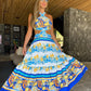 Minerva - Bohemian dress with print