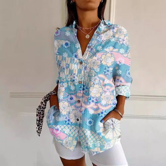 Dora | Colorful Blouse - Patterned Women's Wear