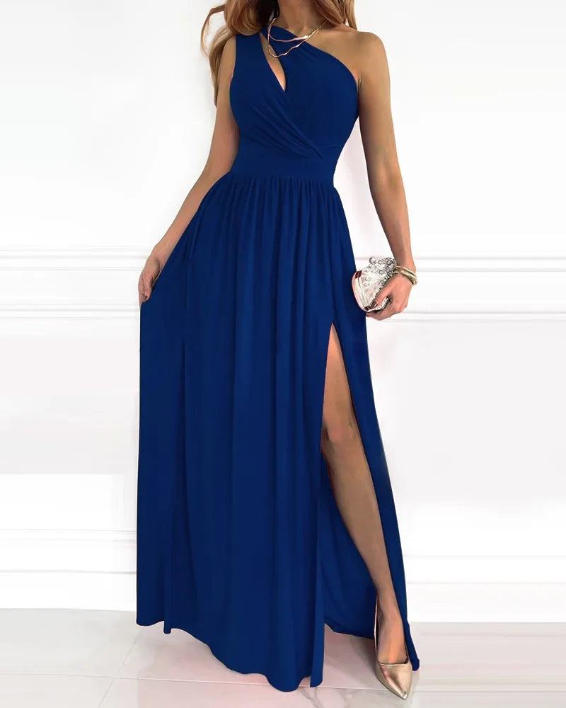 Daphne - Elegant one shoulder maxi dress