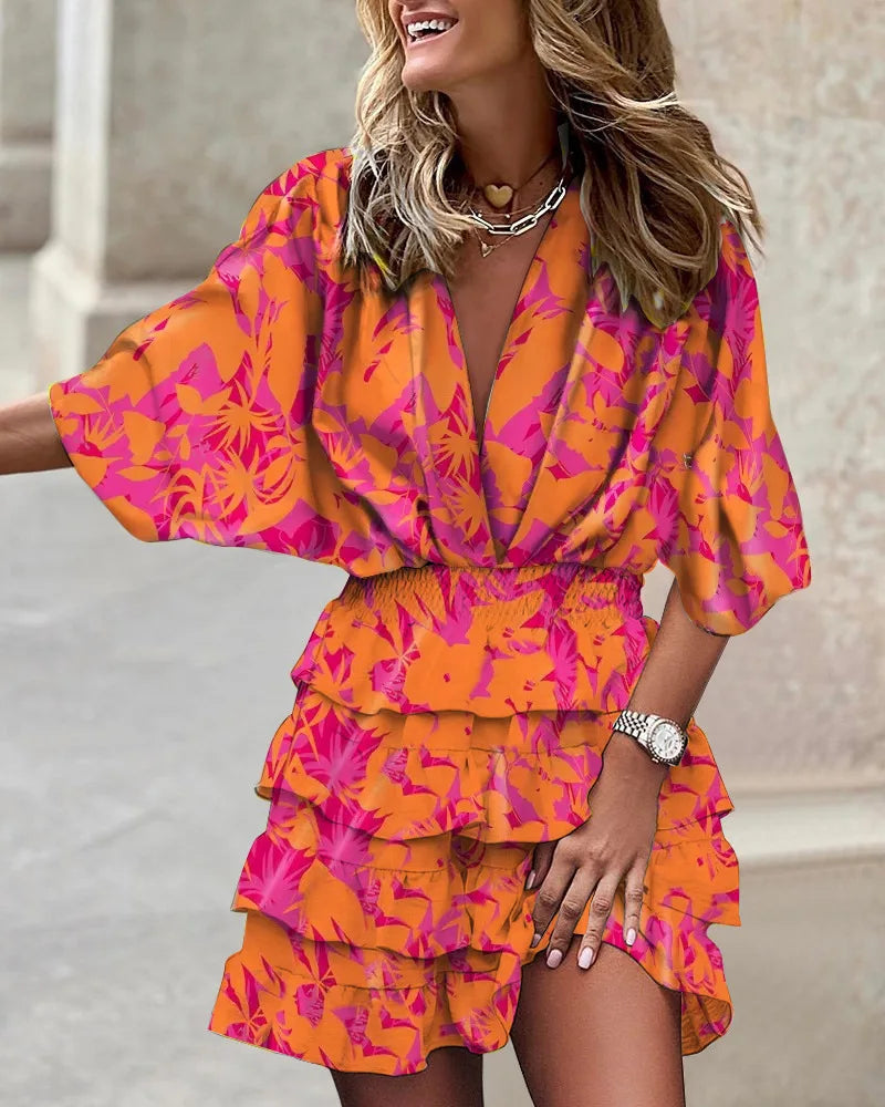 Caroline - Stylish mini dress with print