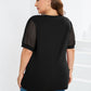 Rema | Sheer Sleeve V-Neck Top