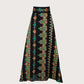 Apricity - Vintage A-line skirt set with floral pattern