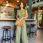 Vicena - Elegant one-piece sleeveless jumpsuit with wide legs
