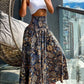 Emmeline - High waist elastic A-line skirt with large swing and long skirt