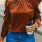 Matilde | Women's puff sleeve - turtleneck blouse