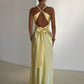Sleeveless Women's Maxi Dress with Deep V-Neck for Summer