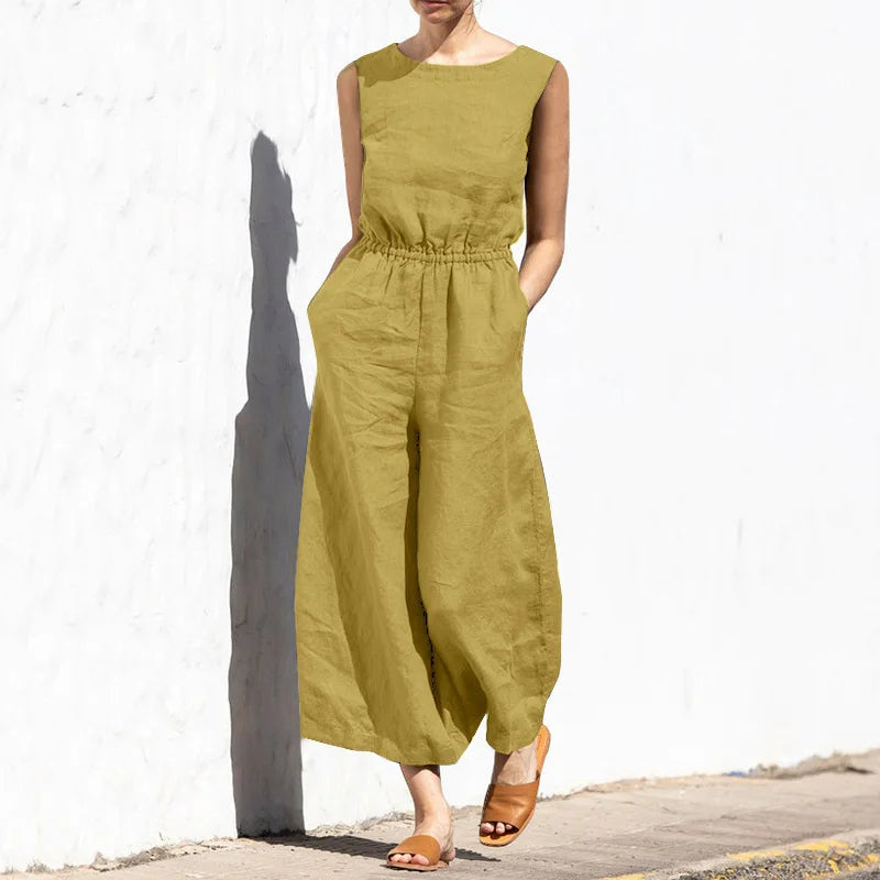 Georgia - Cotton linen jumpsuit