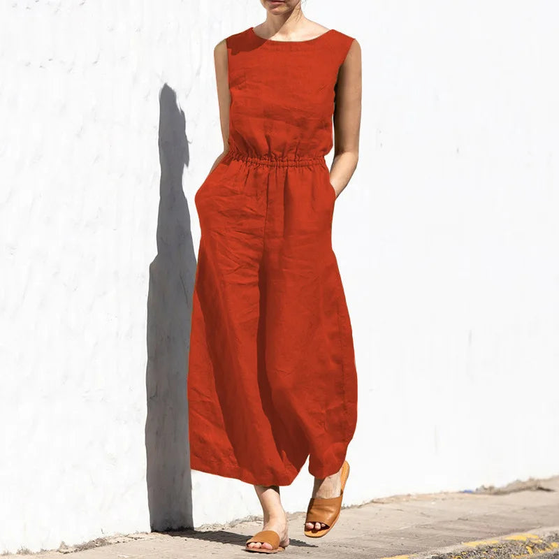 Georgia - Cotton linen jumpsuit