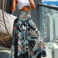 Emmeline - High waist elastic A-line skirt with large swing and long skirt