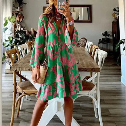 Juliene - Midi dress with flared sleeves