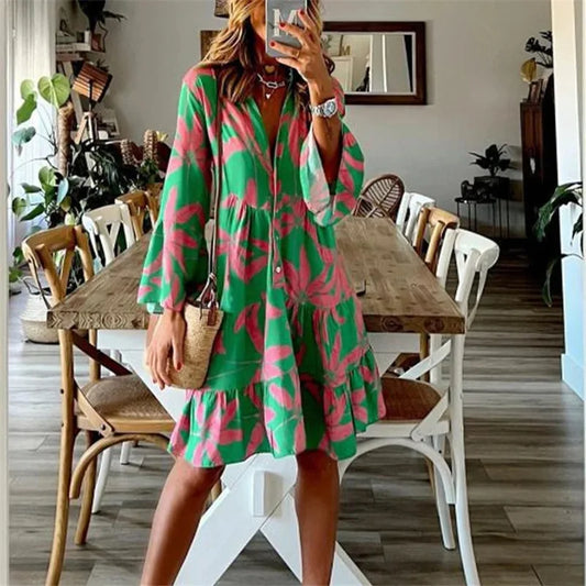 Juliene - Midi dress with flared sleeves