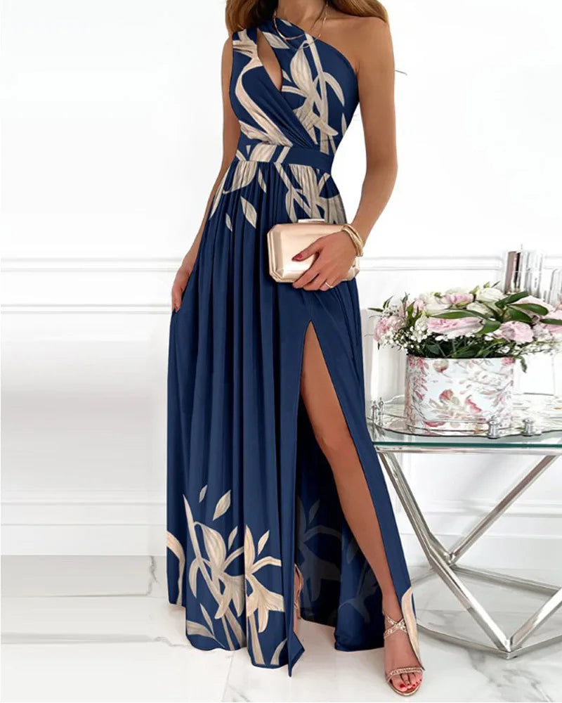 Emery - Elegant one shoulder maxi dress