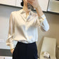 Scarlett - Elegant satin shirt with long sleeves