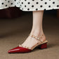ALANI | STUDDED STRAP BLOCK HEELS