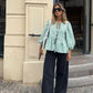 Chiara | Women's puff sleeve lace-up - spring blouse