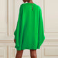 Oversized dress with batwing sleeves