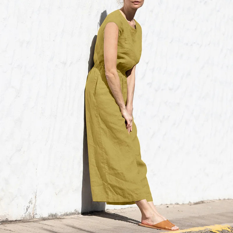Georgia - Cotton linen jumpsuit